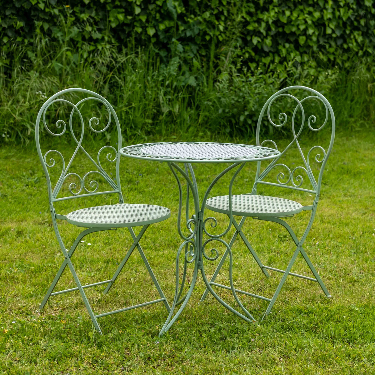 Ascalon - Aquitaine Folding Mesh 3 Piece Bistro Set - Green - Frankton's