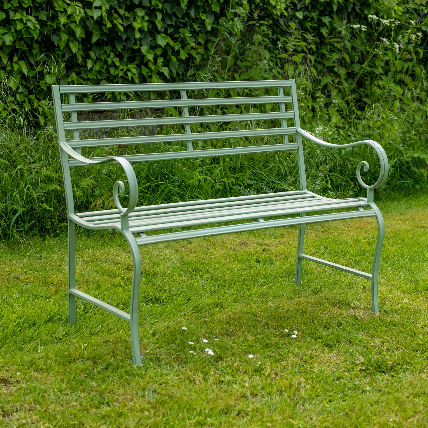 Slatted Bench - Green