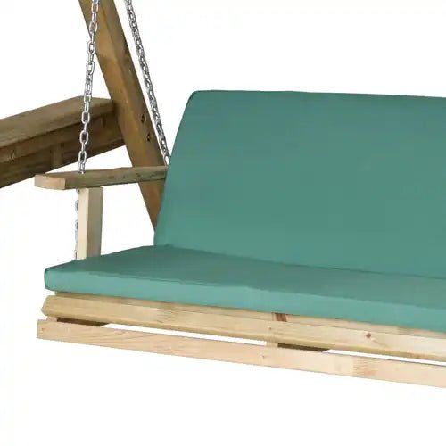 Miami 3 Seater Green Seat Pad With Back - Frankton's