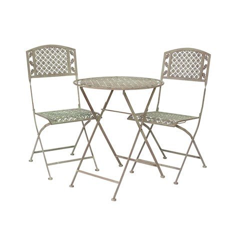 National Trust 3 - piece Oak Leaf Bistro Set in Brown Sage - Frankton's