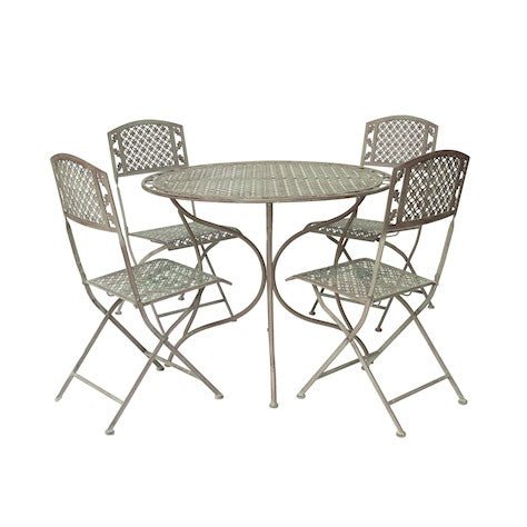 National Trust 5 - piece Oak Leaf Bistro Set in Brown Sage - Frankton's