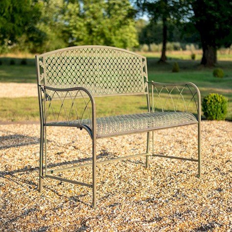 National Trust Oak Leaf Bench in Sage Brown - Frankton's