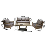 Ryde 5 - Seat Garden Sofa Suite with Adjustable Table Height - Frankton's