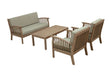 Somerset 4 Seater Lounge Set - Teak finish - Frankton's