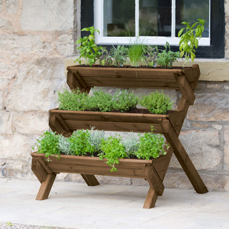 Stepped Herb Planter - Brown - Frankton's