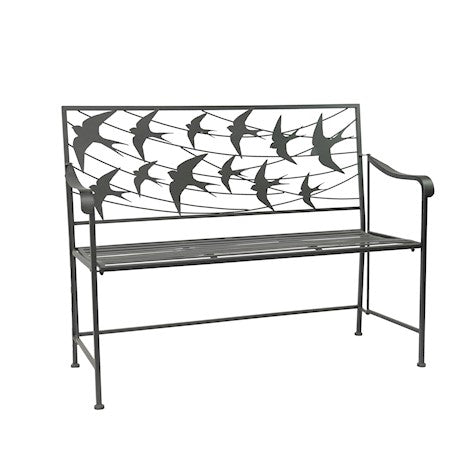 Swallow Back Bench Black - Frankton's