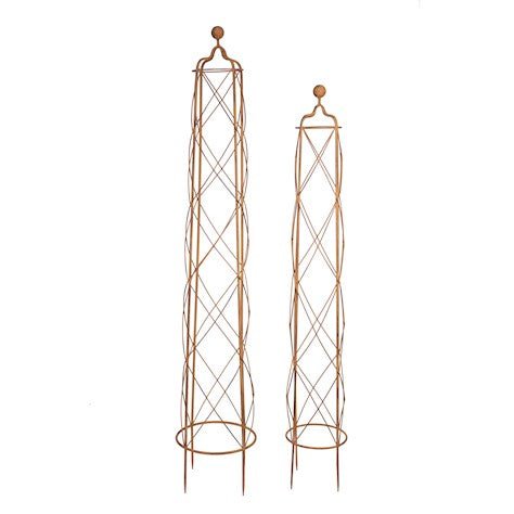 Wirework Obelisk (Set of Two) in Dark Rust Finish - Frankton's