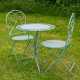 Aquitaine Folding Mesh 3 Piece Bistro Set - Green - Frankton's