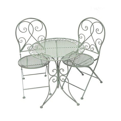 Aquitaine Folding Mesh 3 Piece Bistro Set - Green - Frankton's