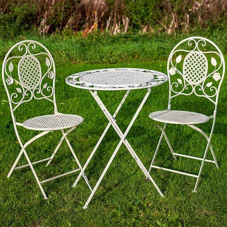 Chloe 3 Piece Bistro Set - Cream - Frankton's