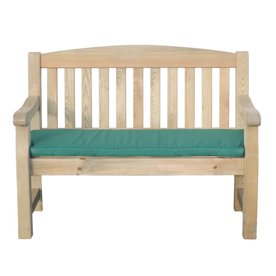 Emily Bench 2 Seater (4Ft) Green Seat Pad - Frankton's