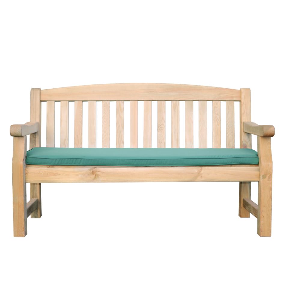 Emily Bench 3 Seater (5Ft) Green Seat Pad - Frankton's