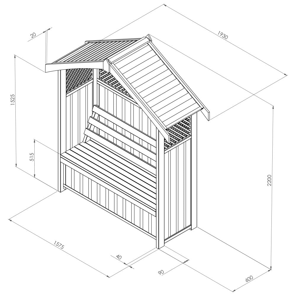 Hampshire Arbour With Storage Box - Frankton's