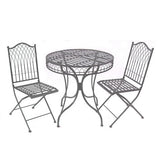 Hampton 3 Piece Bistro Set Umber Grey - Frankton's