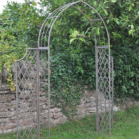 Lattice Arch with Side Panels - Antique Green Rust - Frankton's