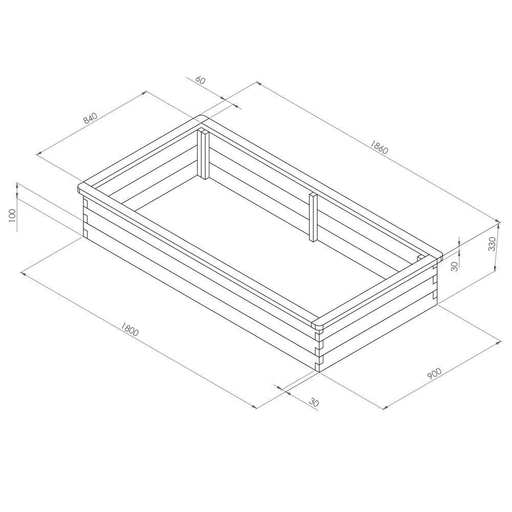 Low Sleeper Raised Bed - Frankton's