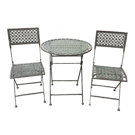 Marlborough 3 Piece Bistro Set Antique Blue Rust - Frankton's