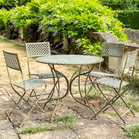 Marlborough 5 Piece Bistro Set Antique Blue Rust - Frankton's