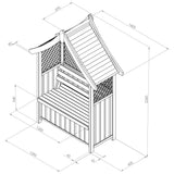 Norfolk Arbour With Storage Box - Frankton's