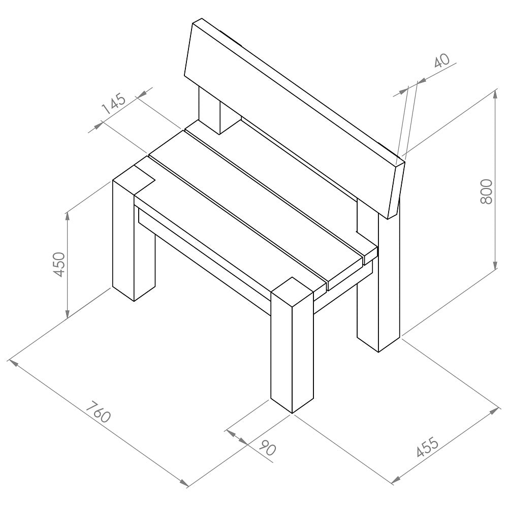 Philippa Table, 2 Bench& 2 Chair Set - Frankton's