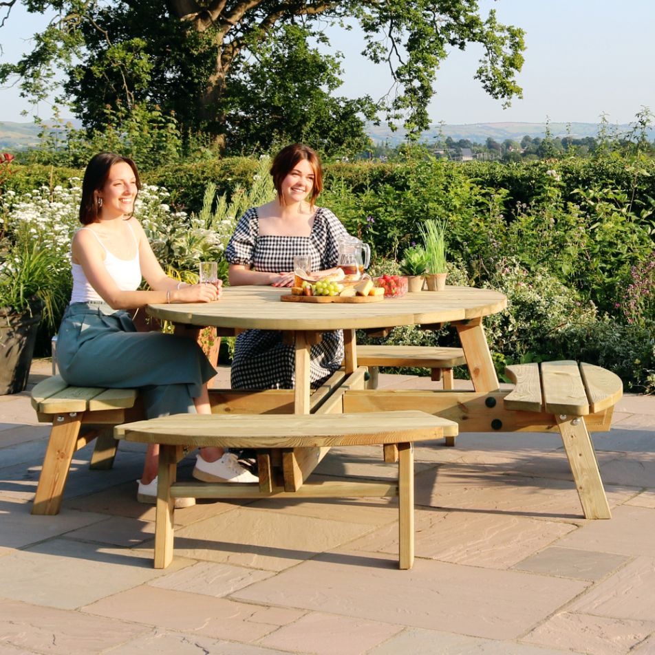 Rose Round Picnic Table - Frankton's