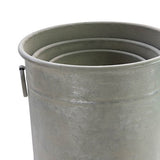 Set of Three Curved Base Planters - Green Galvanised - Frankton's