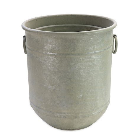 Set of Three Curved Base Planters - Green Galvanised - Frankton's