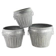 Set of Three Urn Planters - Antique Galvanised - Frankton's